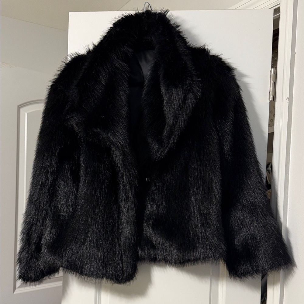 Black Faux Fur Jacket